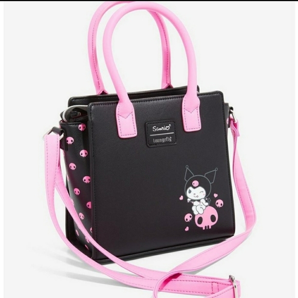 NWT Loungefly Kuromi satchel crossbody and make-up bag - Picture 5 of 13